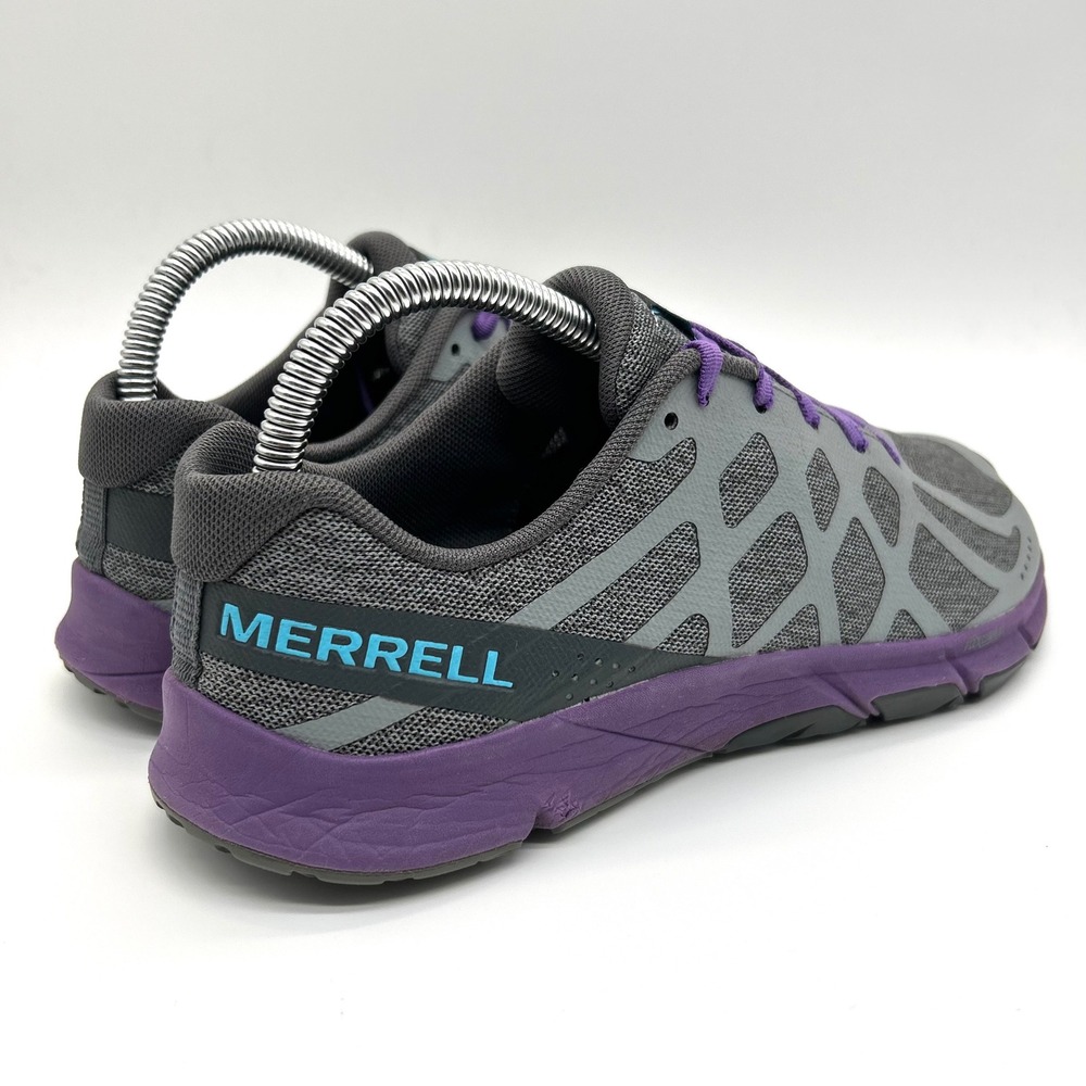 Merrell Bare Access Flex 2 Womens 8.5 Grey Purple Trail Running Shoes Barefoot - Picture 4 of 11